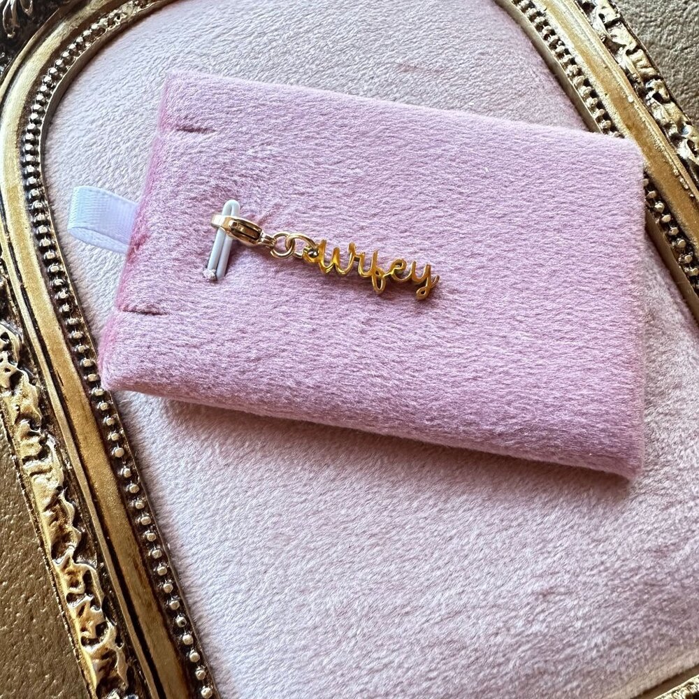 Wifey Charm 18k PVD Gold Stainless Steel With Lobster Claw Clasp Elegant Script - Picture 7 of 9